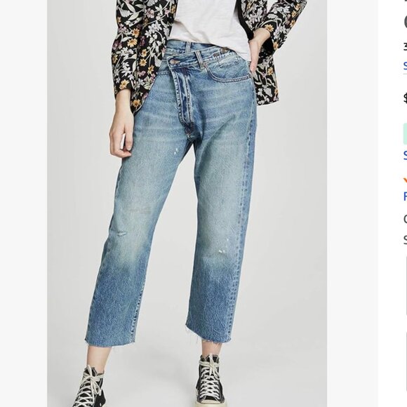 Sz 28 R13 Crossover Jeans - Jasper Paint Splatter - Picture 2 of 13